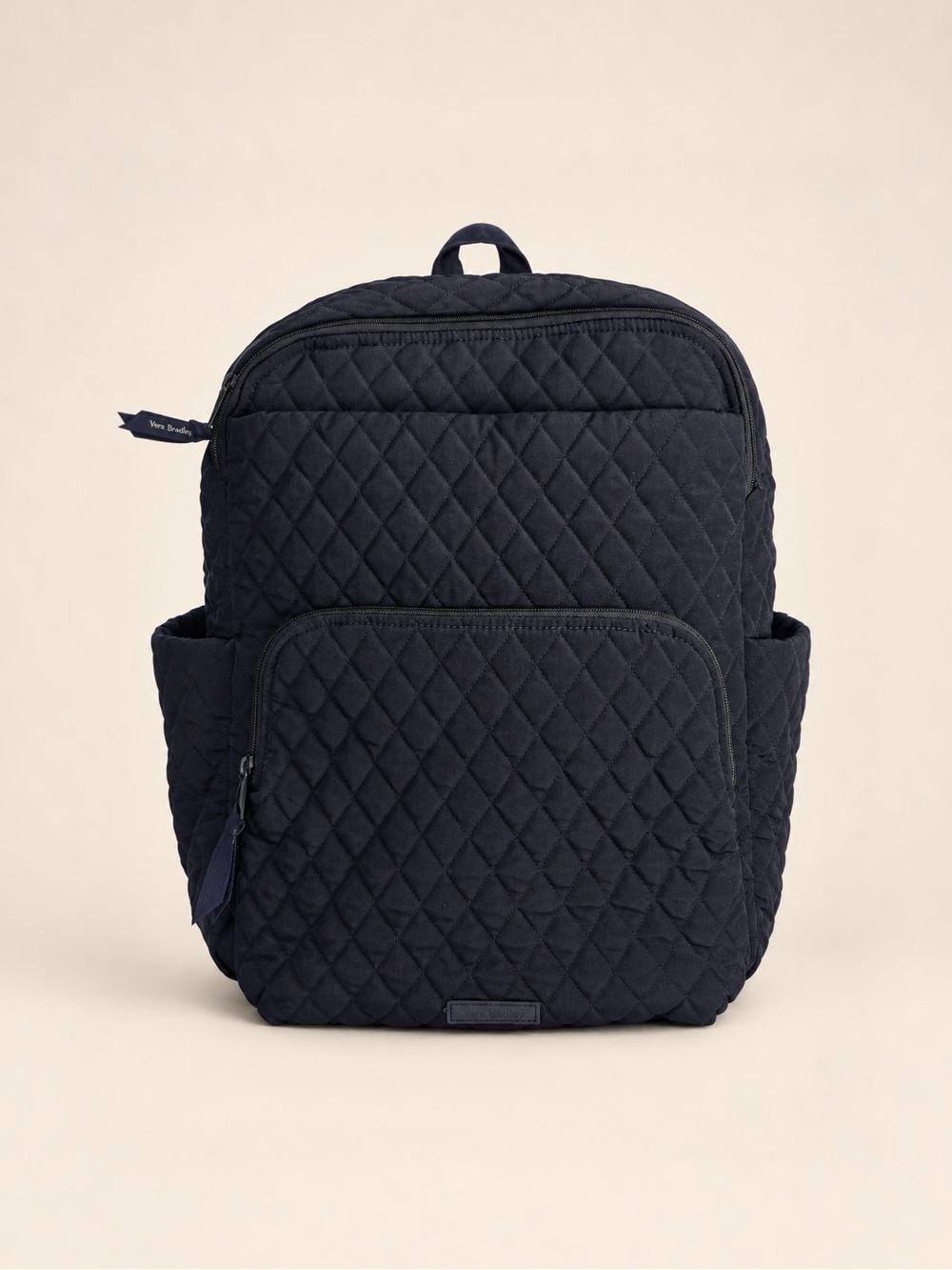 Vera Bradley Essential Large Backpack Classic Navy Quilted Laptop Bag
